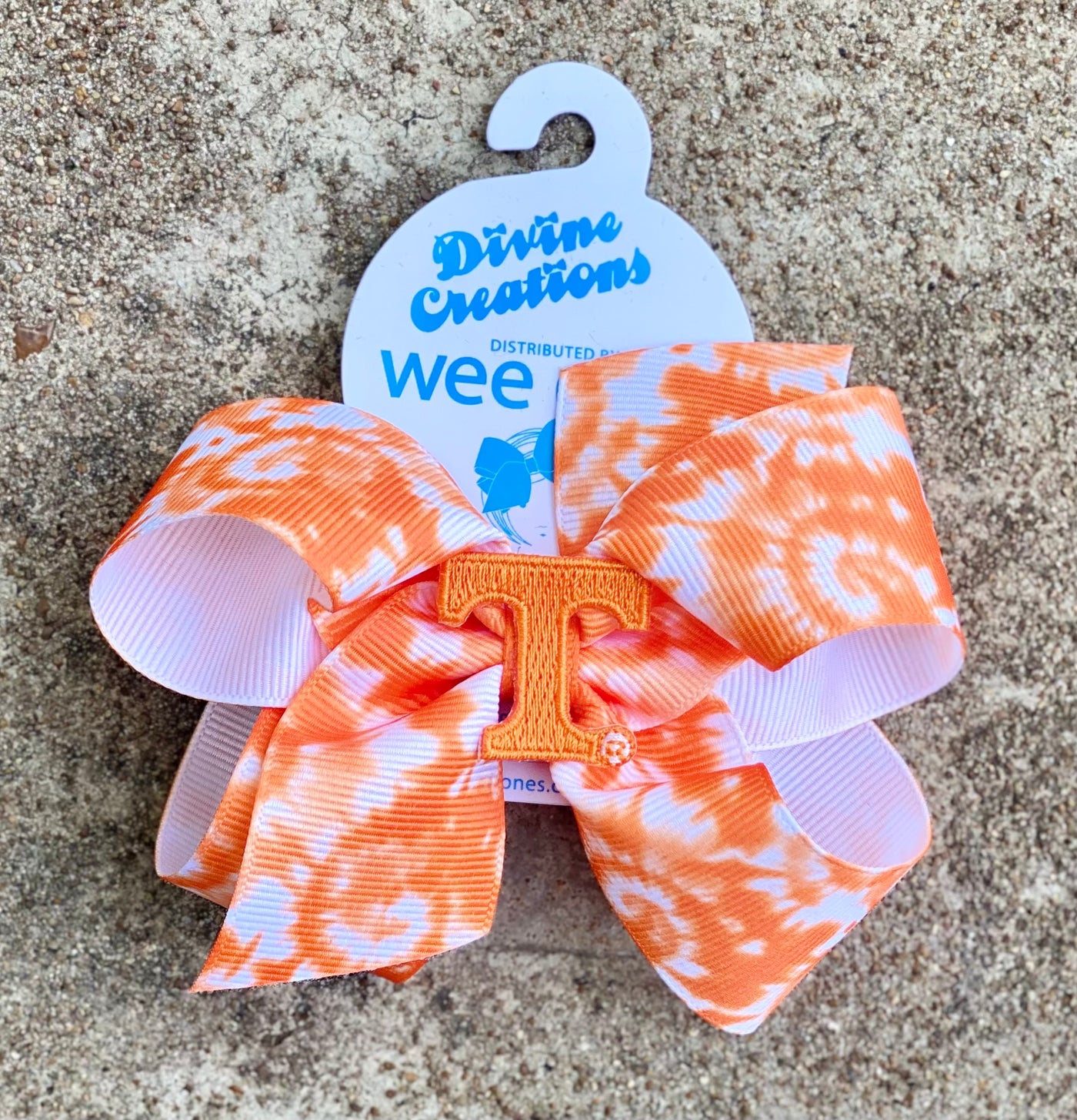 Medium Tie-Dye Orange/White with T Patch