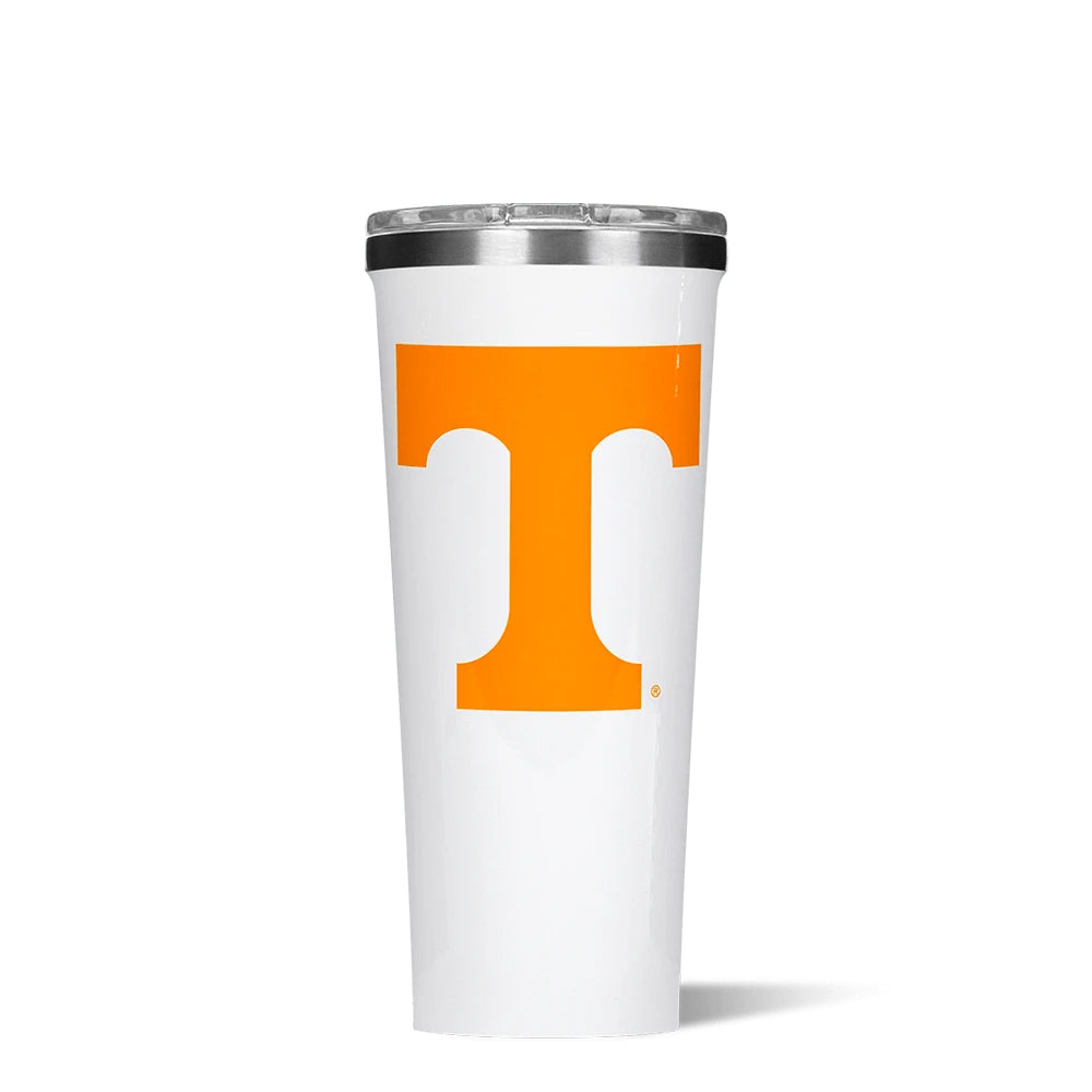 Tumbler- 24oz Gloss White- Tennessee University Logo