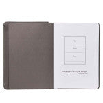 The World's Best Dad Handy-Sized Gray Faux Leather Journal