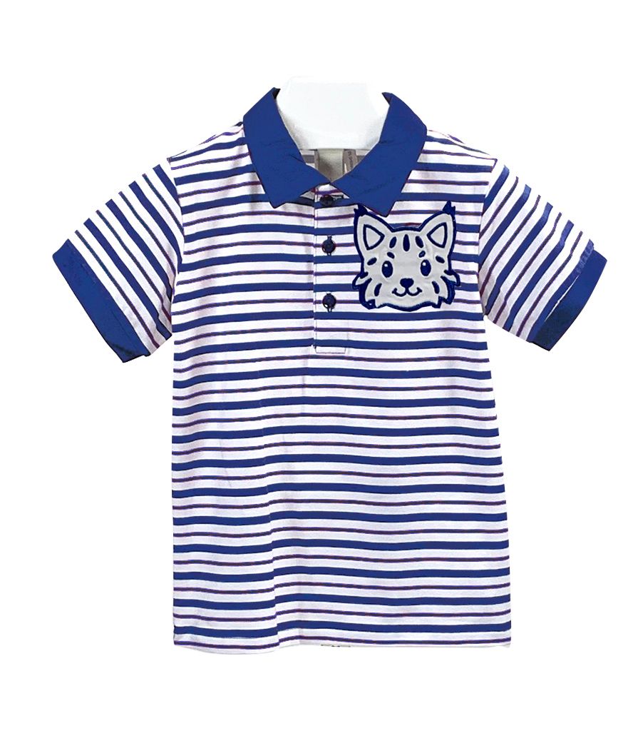Blue/White Stripe Polo Shirt