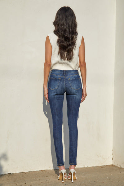 Mid Rise Super Skinny Jean- Dark Wash