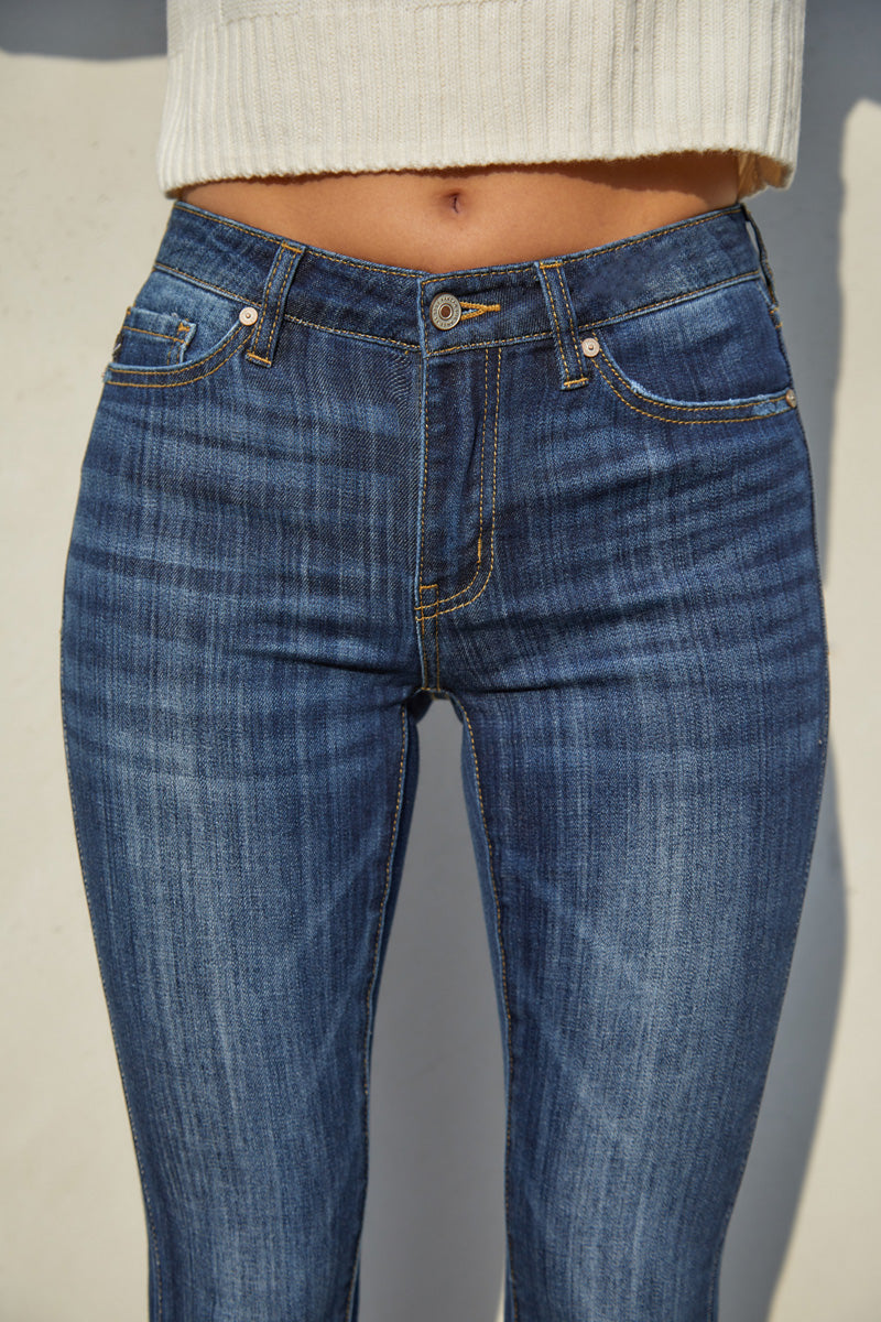 Mid Rise Super Skinny Jean- Dark Wash