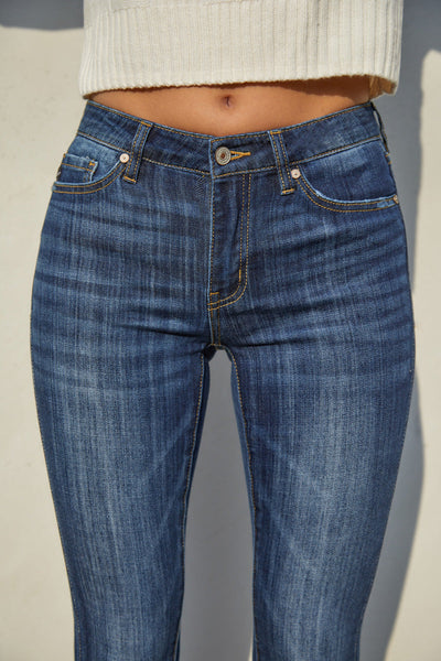 Mid Rise Super Skinny Jean- Dark Wash