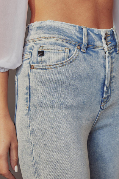 High Rise Folded Ankle Skinny Jeans