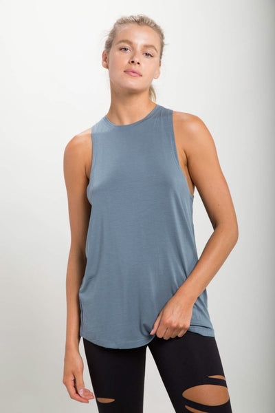 Twist Strap Tencel Muscle Tank