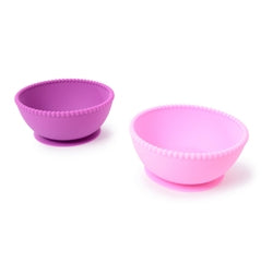 Light Pink/Purple CB EAT by Chewbeads Silicone Bowls- Set of 2
