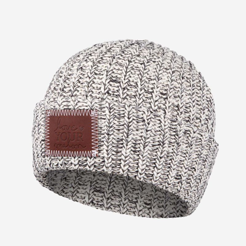 Black Speckled Cuff Beanie