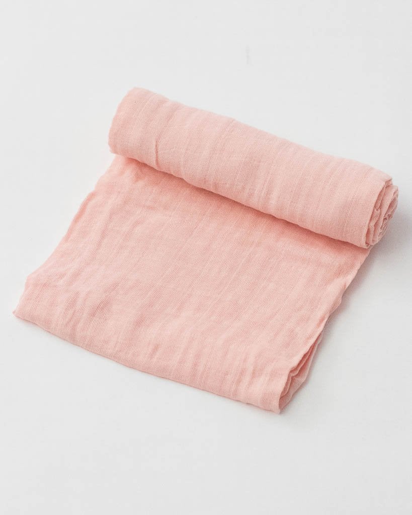 Cotton Muslin Swaddle Single- Rose Petal