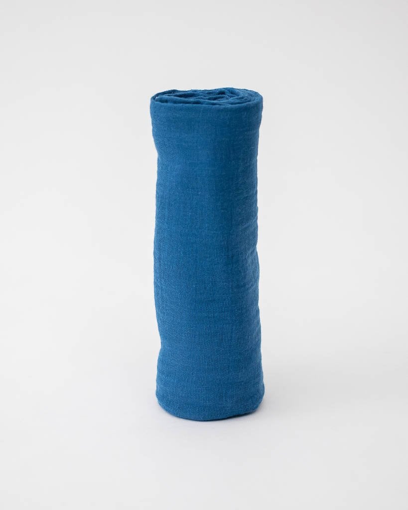 Cotton Muslin Swaddle Single- Lake