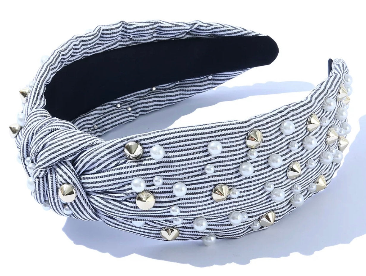 Studs and Pearls Headband