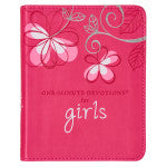 The One-Minute Devotions for Girls Pink Faux Leather Devotional