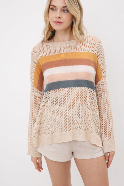 Open Knit Sweater - Natural