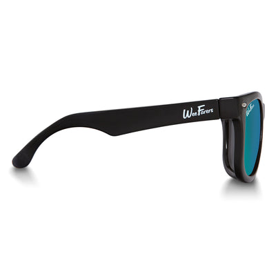 Polarized WeeFarers Sunglasses- Black & Sea Green