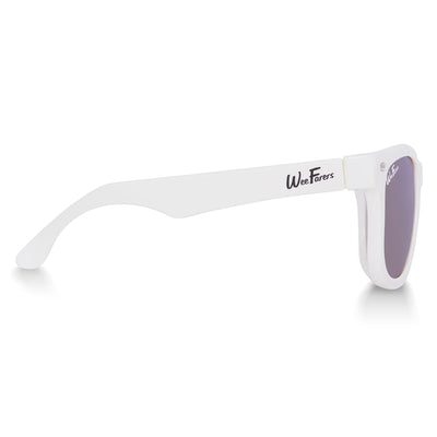 Polarized WeeFarers Sunglasses- White & Purple