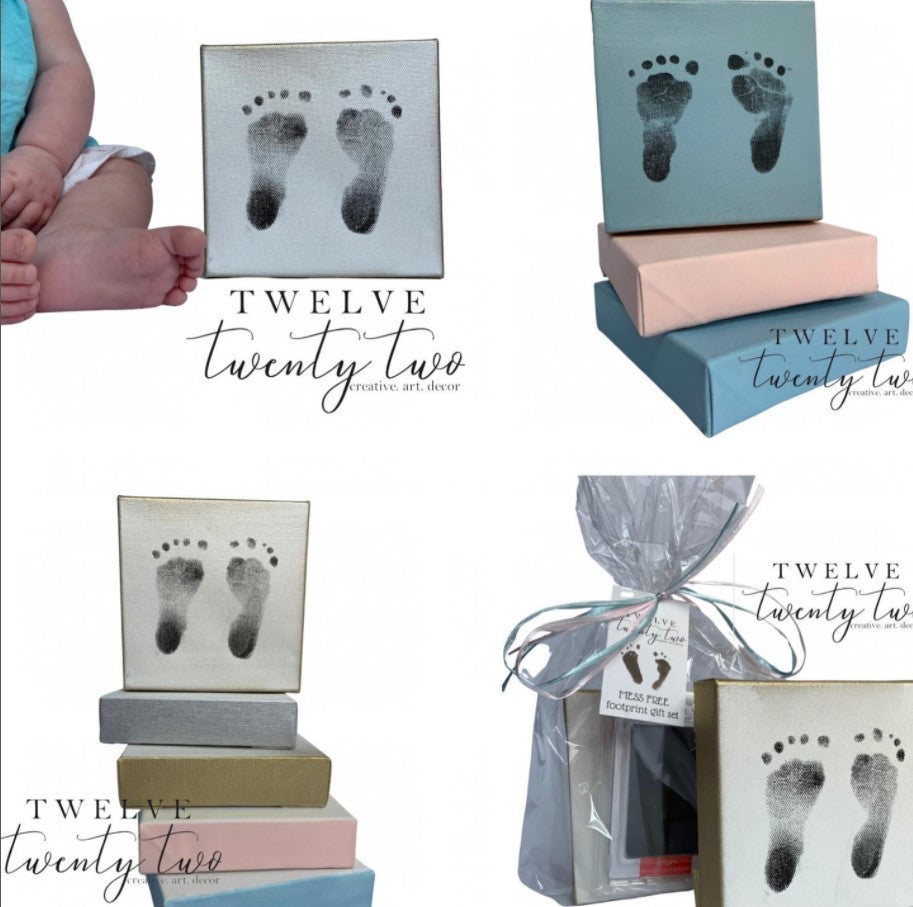 Gold Edge Footprint Keepsake
