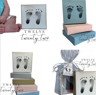 Gold Edge Footprint Keepsake