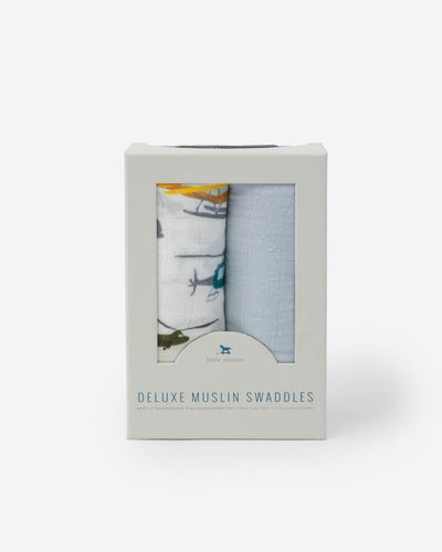 Deluxe Muslin Swaddle 2 Pack- Air Show Set