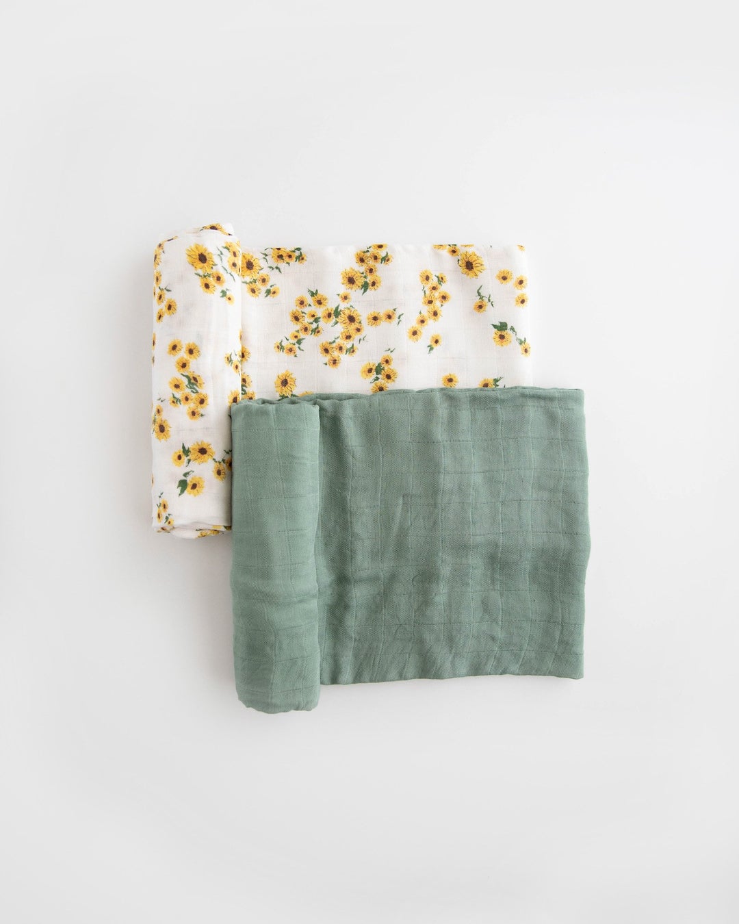 Deluxe Muslin Swaddle 2 Pack- Ditsy Sunflower Set