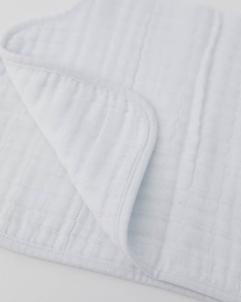 Cotton Muslin Burp Cloth- White