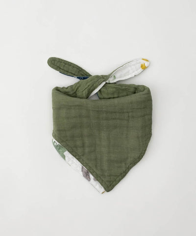 Cotton Muslin Reversible Bandana Bib- Dino Friends