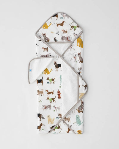 Cotton Hooded Towel & Wash Cloth- Woof