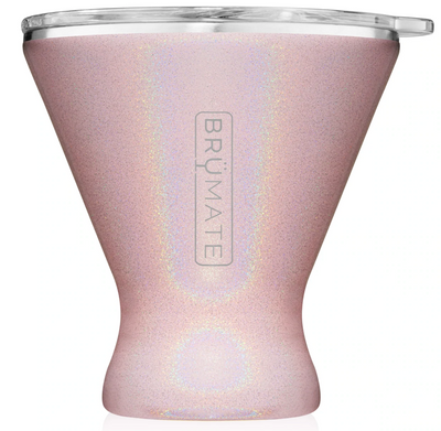 MargTini 10oz Martini/ Margarita Tumbler- Glitter Blush