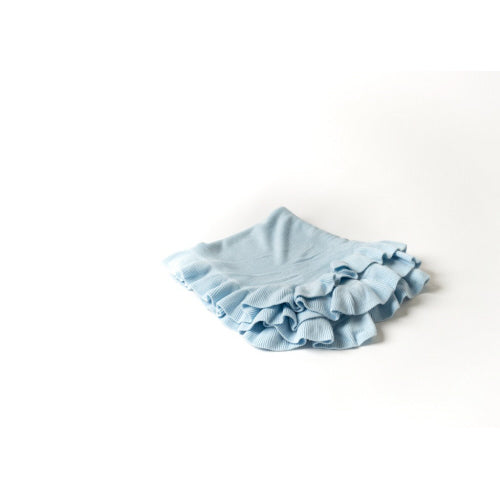 Cashmere Like Jersey Knit Ruffle Blanket 30x40