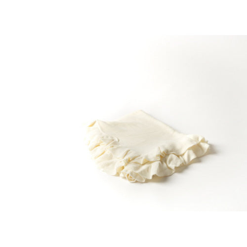 Cashmere Like Jersey Knit Ruffle Blanket 30x40