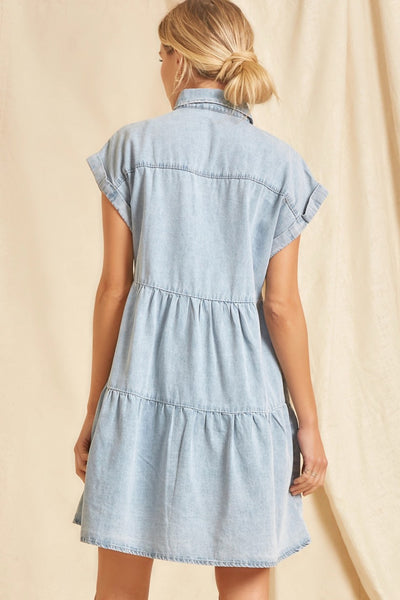 Denim Tiered Dress