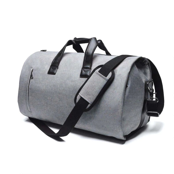 Grey Convertible Garment Duffel Bag