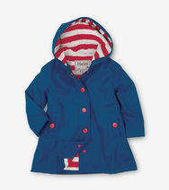 Navy with Red Striped Lining Splash Jacket