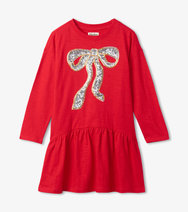 Shimmer Holiday Bow Party Dress