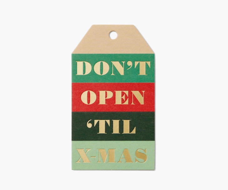 Don't Open 'till X-Mas Gift Tags