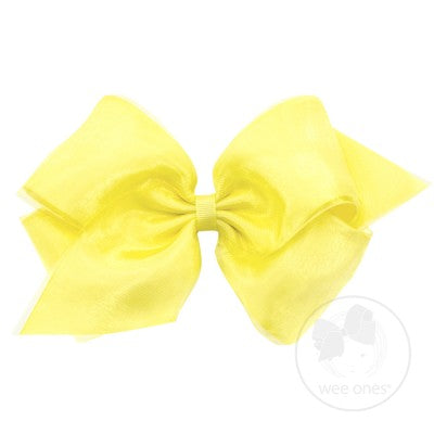 Medium Grosgrain Organza Overlay Bow