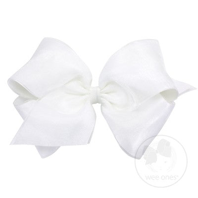 Medium Grosgrain Organza Overlay Bow