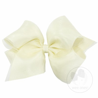Medium Grosgrain Organza Overlay Bow