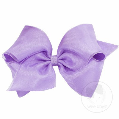Medium Grosgrain Organza Overlay Bow