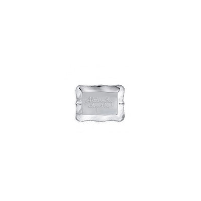 Pearl Rectangular Engraved Tray "A little something with great love"