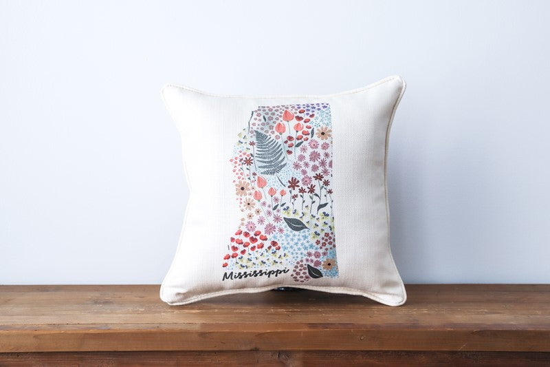 CHARMING FLORAL FALL TENNESSEE STATE PILLOW