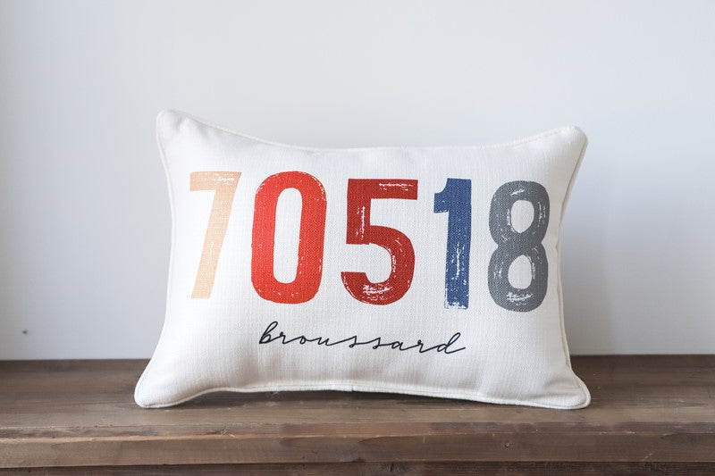 Sunset  Zip Code Pillow