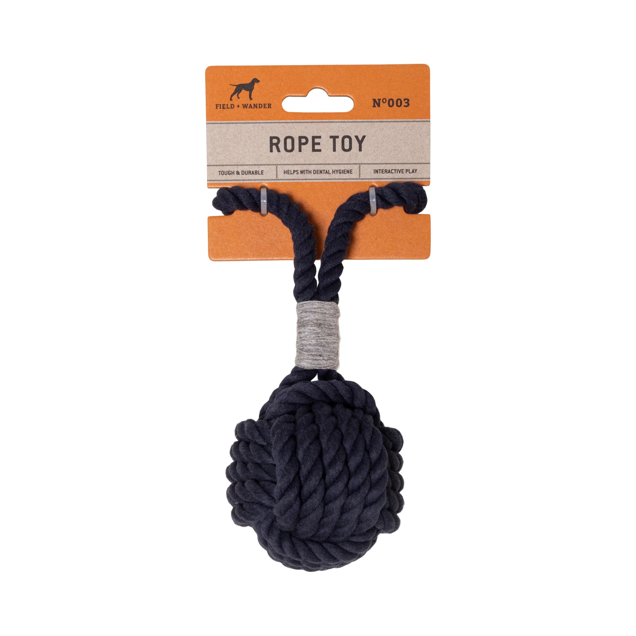 Brown Ropes Toy Navy Rope Toy | Crown and Iris