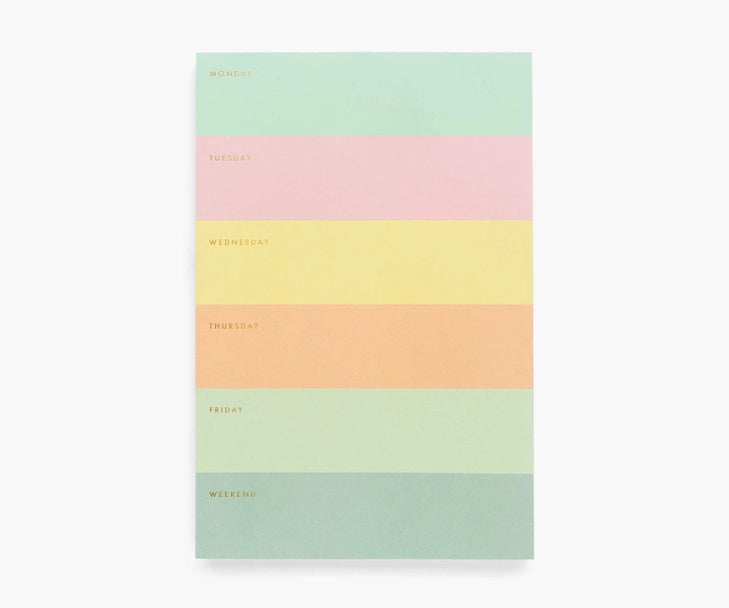 Color Block Weekly Memo Notepad