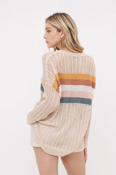 Open Knit Sweater - Natural