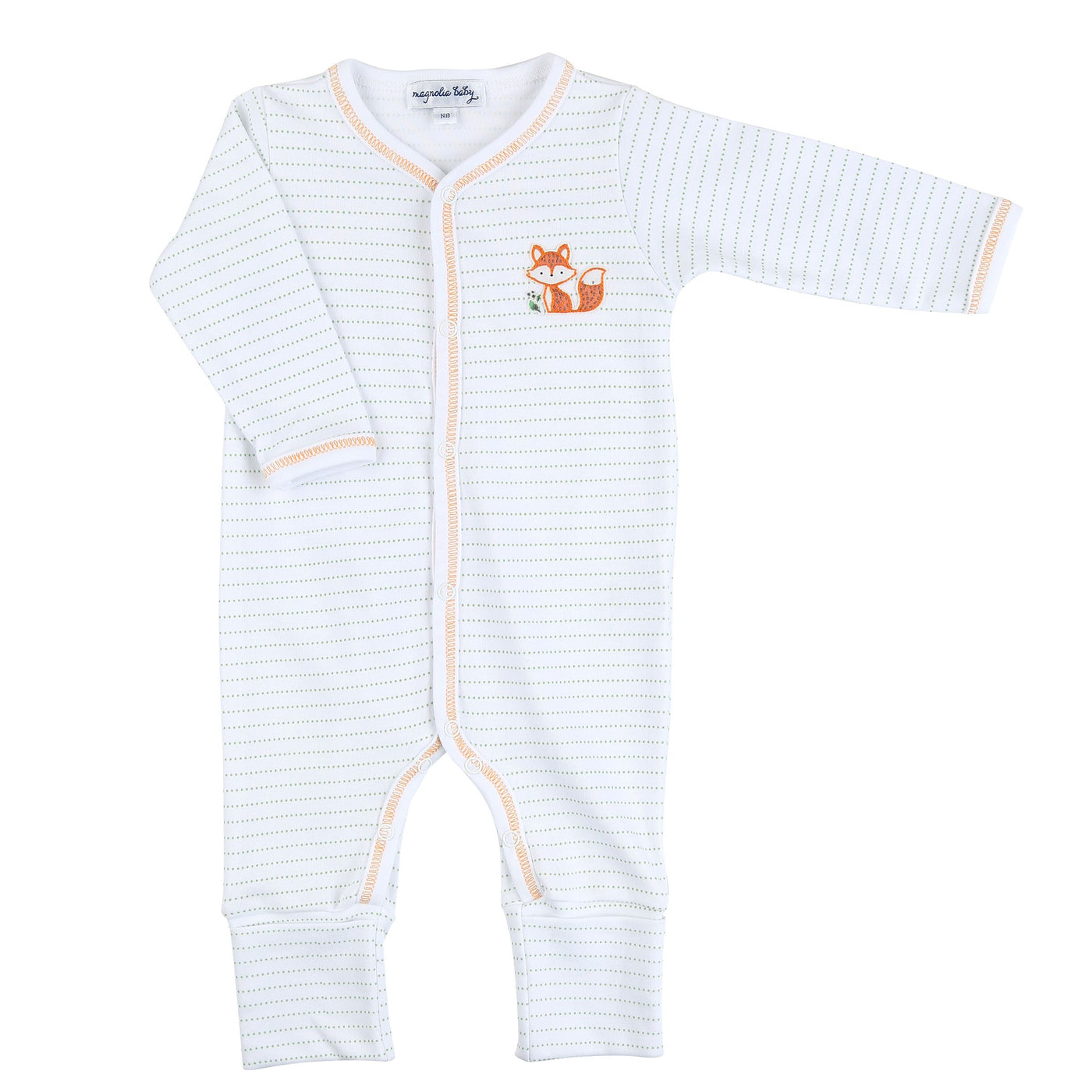 Baby Fox Embroidered Playsuit