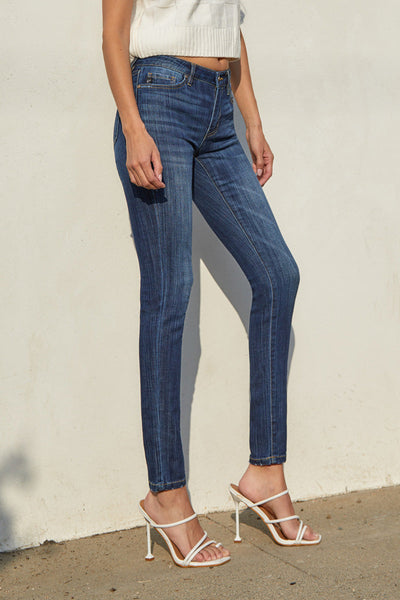 Mid Rise Super Skinny Jean- Dark Wash
