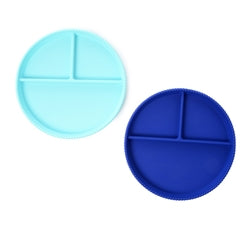 Turquoise/ Cobalt CB EAT by Chewbeads Silicone Plates- Set of 2
