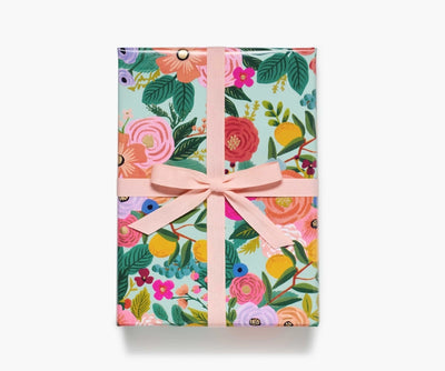Continuous Roll of Wrapping Paper in Garden Party