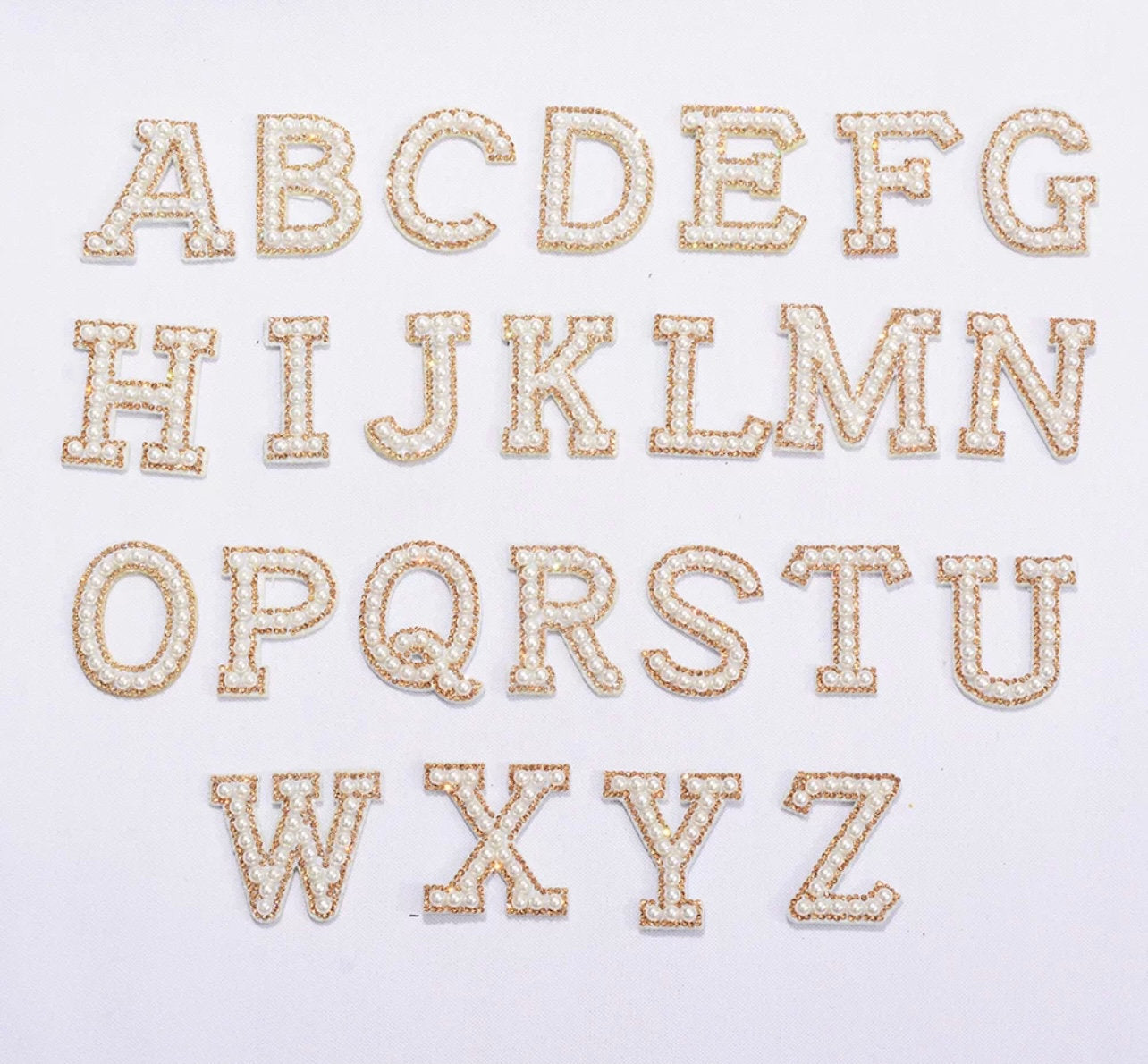 Pearl Letter Patches